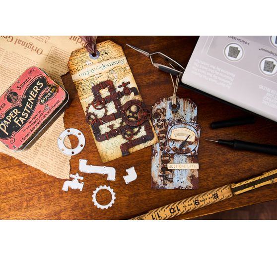 Sizzix Thinlits szablon do wykrojników "Vault Industrial by Tim Holtz"