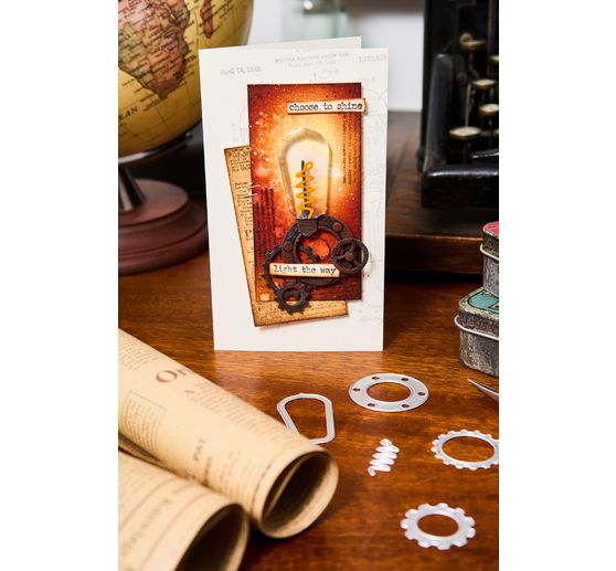 Sizzix Thinlits szablon do wykrojników "Vault Industrial by Tim Holtz"