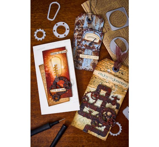 Sizzix Thinlits szablon do wykrojników "Vault Industrial by Tim Holtz"