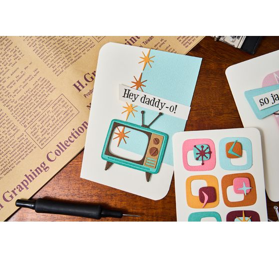 Wykrojnik Sizzix Thinlits "Vault Atomic Retro by Tim Holtz".