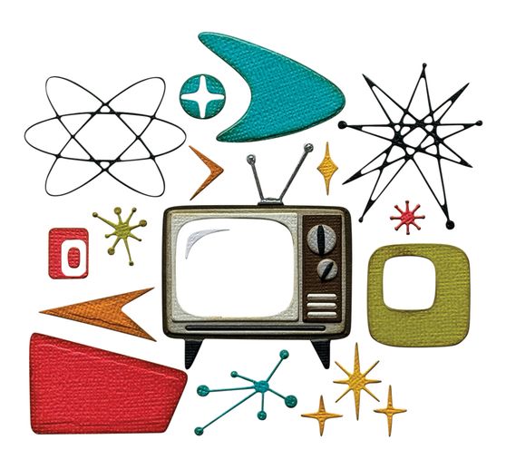 Wykrojnik Sizzix Thinlits "Vault Atomic Retro by Tim Holtz".