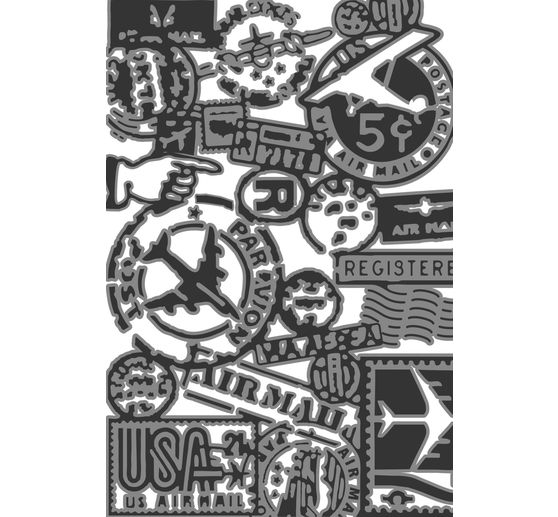 Sizzix szablon do tłoczenia "Vault Airmail by Tim Holtz"