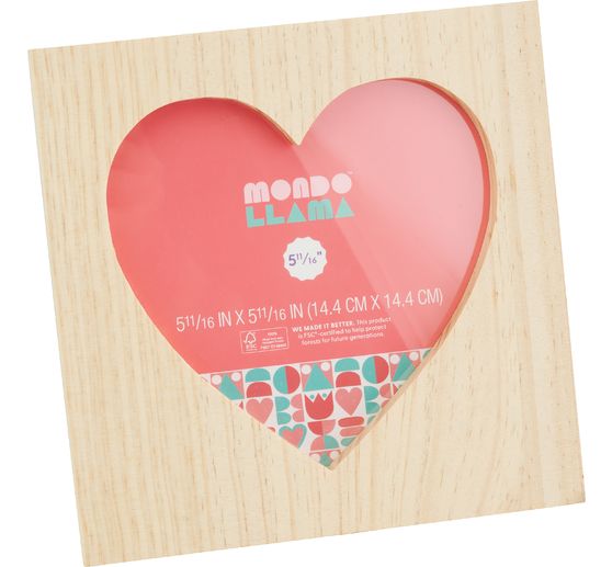 Drewniana ramka na zdjęcia VBS "Serce"