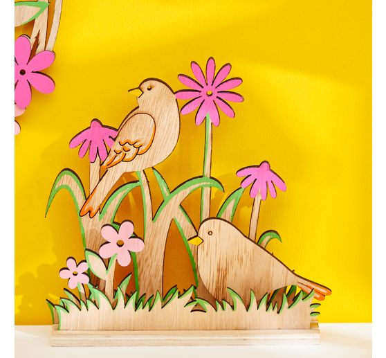 VBS Wooden building kit "Birds in the flower meadow"