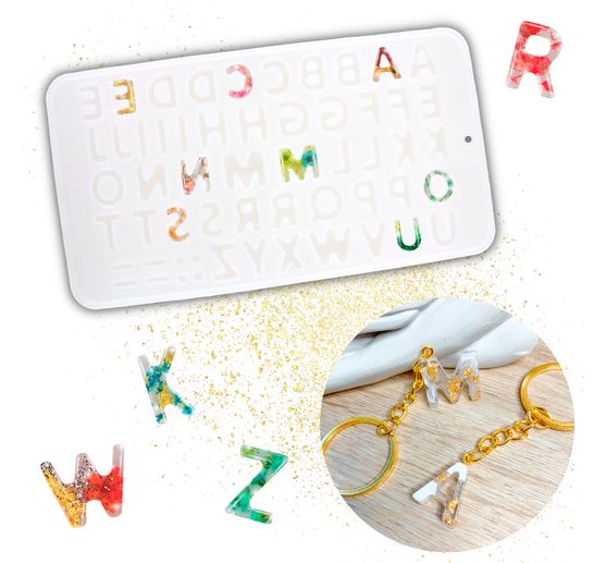 Forma silikonowa do żywicy odlewniczej "Alfabet"