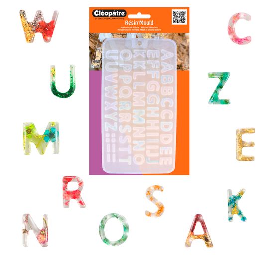 Forma silikonowa do żywicy odlewniczej "Alfabet"