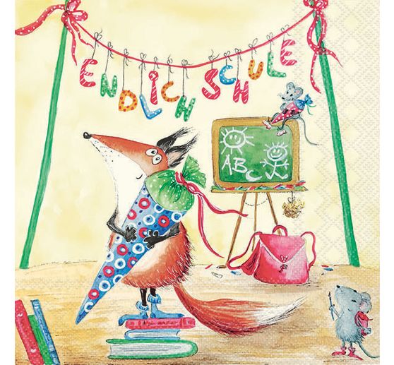 Napkin "Endlich Schule"