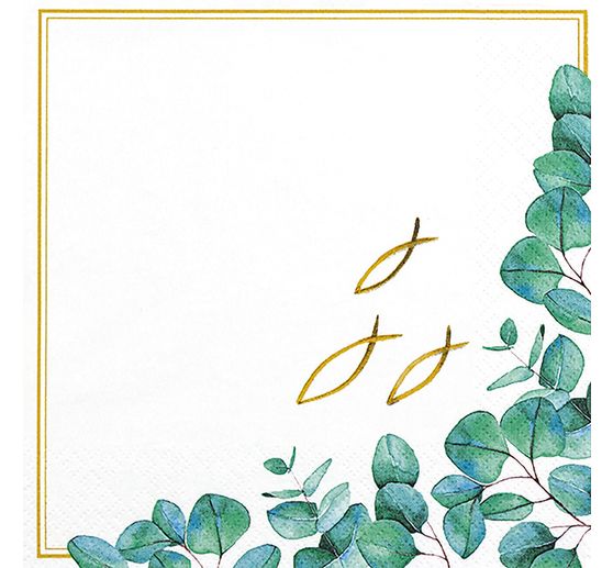 Napkin "Fish/Eucalyptus"