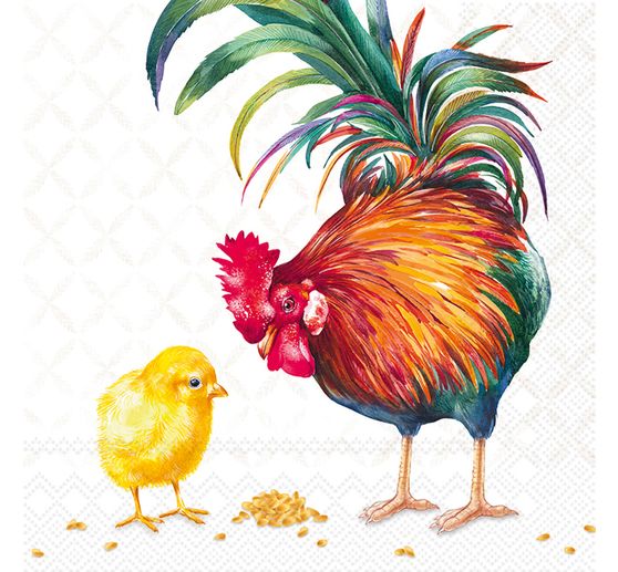 Napkin "Rooster & chick"