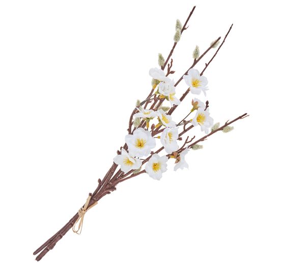 Kwiaty brzoskwini i wierzby wiciowej