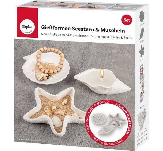 Silikonowa forma do odlewania "Rozgwiazda i muszla"