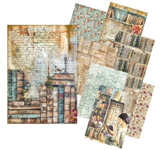 Motif straw silk assortment "Book Lovers"