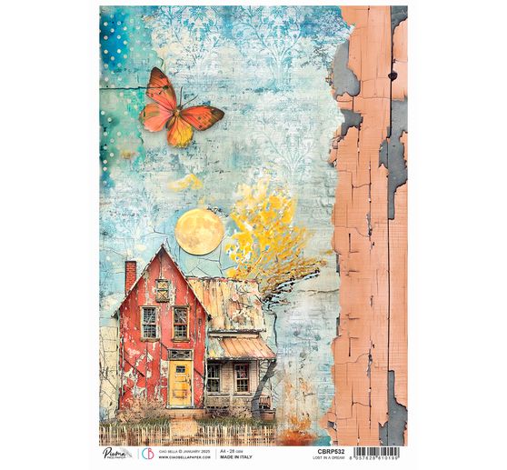 Motif straw silk "Lost in a Dream"