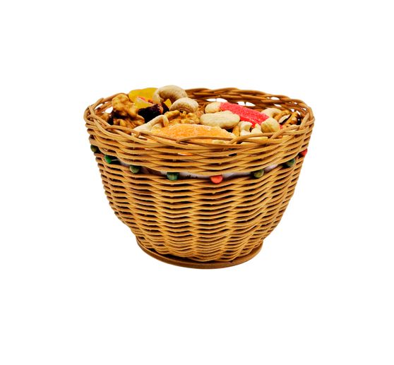 VBS Craft kit Rattan cane "Basket with wooden beads"