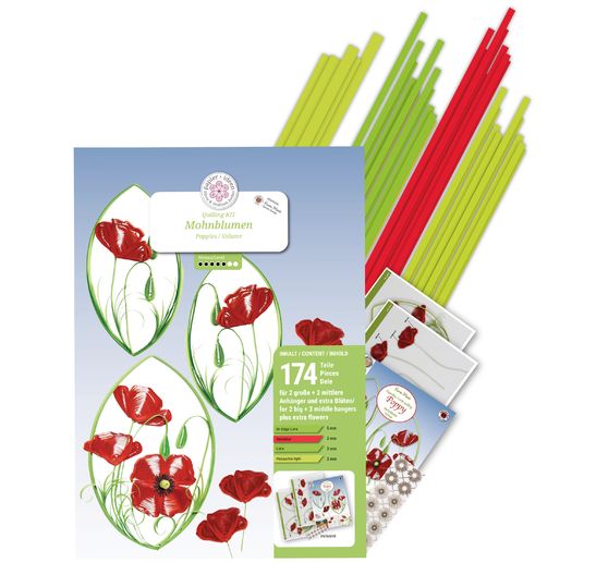 Quilling set" Poppies"
