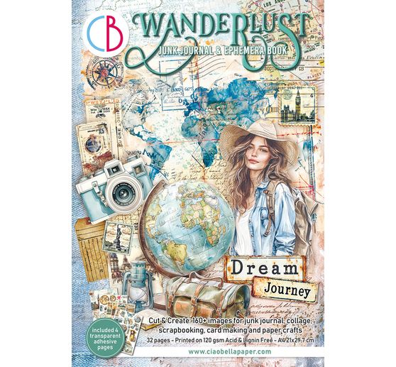 Junk Journal & Ephemera Book "Wanderlust"