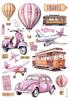 Motif straw silk "Travel"