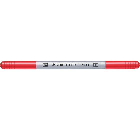 Pióra Staedtler Noris z podwójną końcówką fibrową, zestaw 12 sztuk