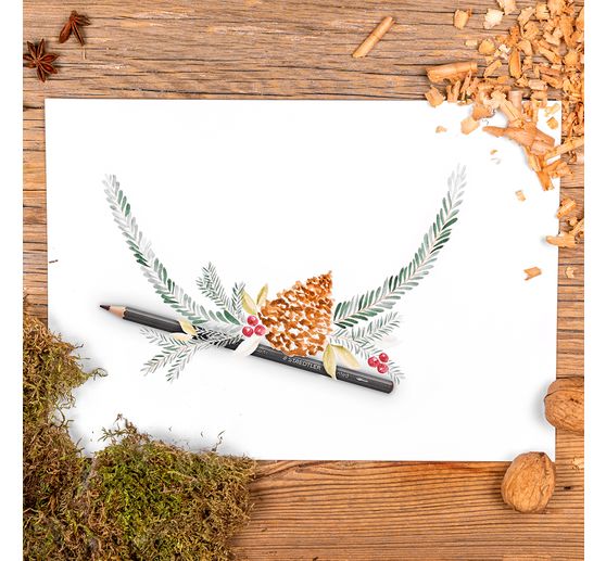 Kredki akwarelowe Staedtler barwione, zestaw 12 sztuk