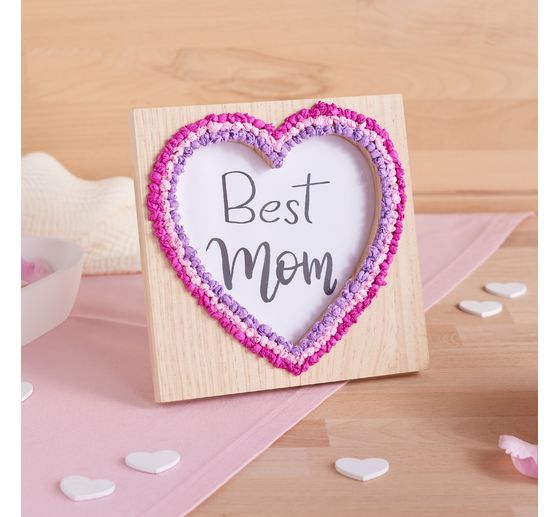 Drewniana ramka na zdjęcia VBS "Serce"