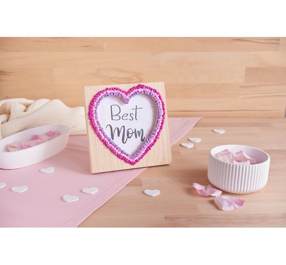 Drewniana ramka na zdjęcia VBS "Serce"