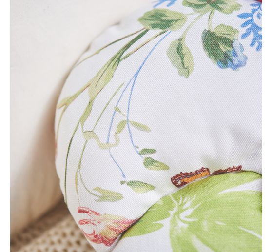 Tkanina bawełniana "Kwiecista łąka z motylami"