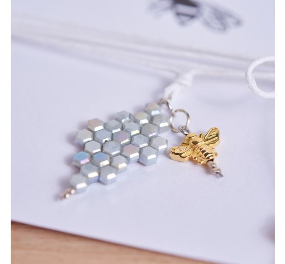 Glass cut beads hexagon