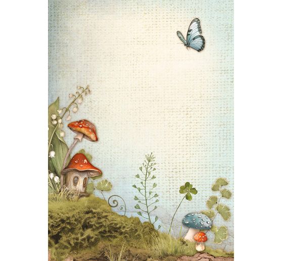 Tło słomkowe jedwabne z motywem "Ukryty gaj"