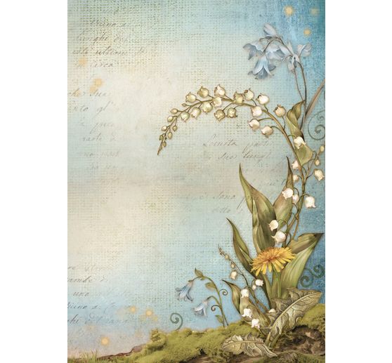 Tło słomkowe jedwabne z motywem "Ukryty gaj"