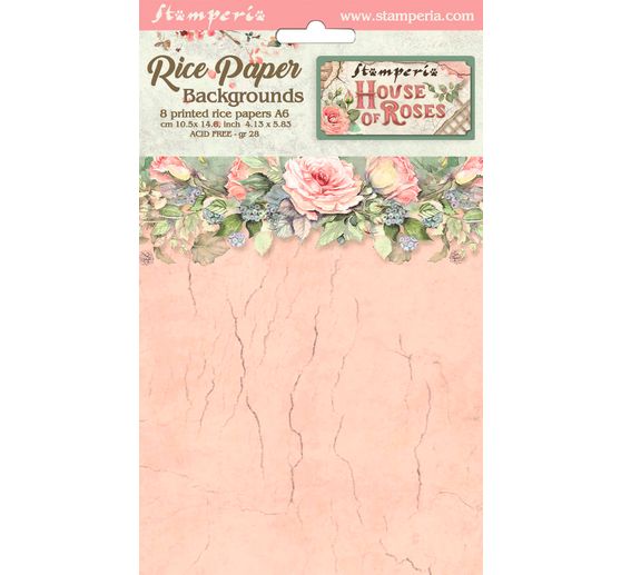 Motif straw silk backgrounds "House of Roses"