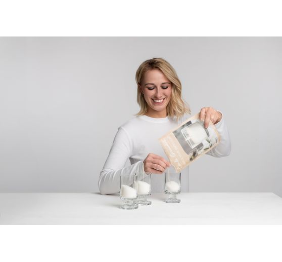 Candle sand granules with fragrance, set of 4 wicks