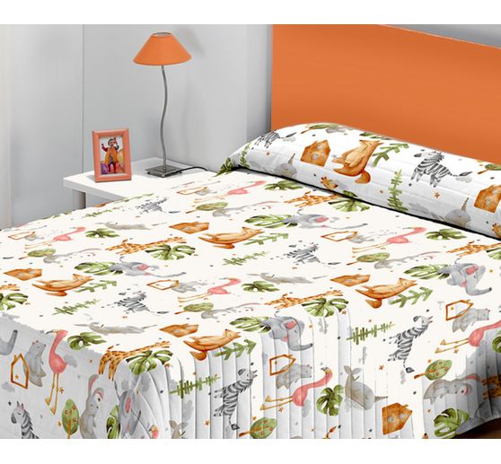 Lniany materiał z motywem "Junior"