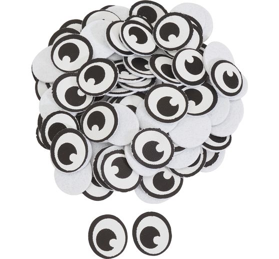 VBS Single eyes, leather/felting, 100 pcs.