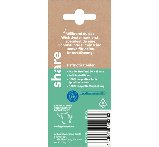 Paski samoprzylepne, 5x40 arkuszy