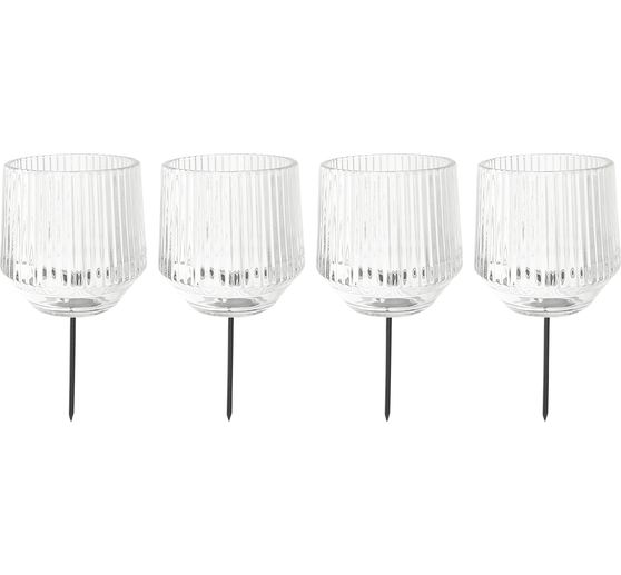 Glass candle holder for plugs