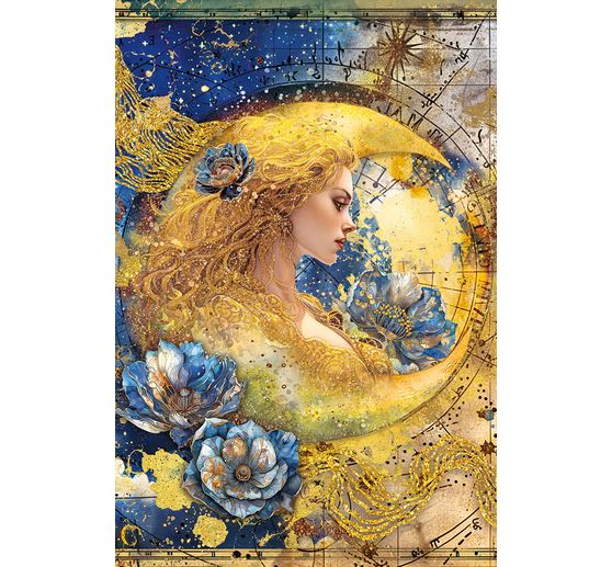 Motif straw silk assortment "Celestial", set of 4