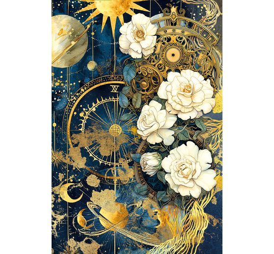Motif straw silk assortment "Celestial", set of 4