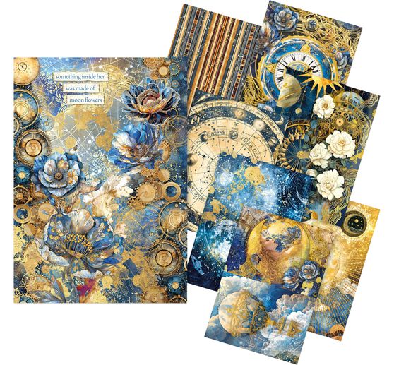 Asortyment słomkowych jedwabi z motywem "Celestial", zestaw 8 sztuk