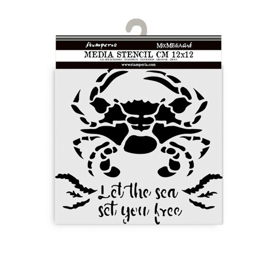 Stencil "Silent Sea - Crab", 12x12cm