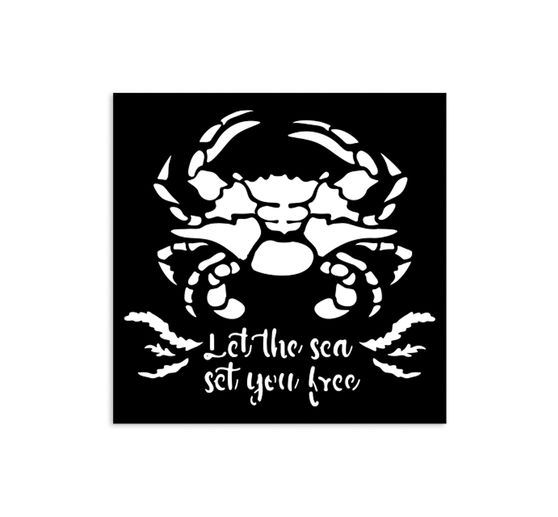 Stencil "Silent Sea - Crab", 12x12cm