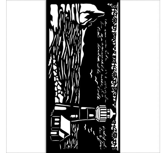 Szablon "Ciche morze - latarnia morska", 12x25cm