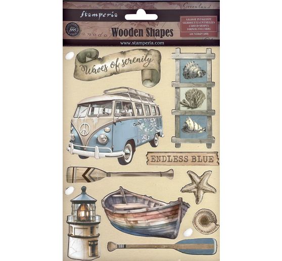 Motywy wycinane laserowo "Ciche morze - niekończący się błękit"