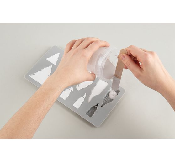 Silicone casting mould "Secret Santa family"