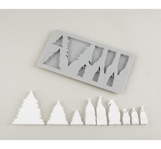 Silicone casting mould "Secret Santa family"