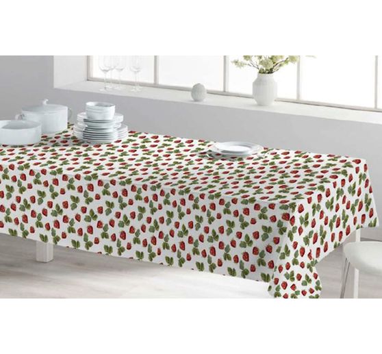 Cotton fabric "Strawberries", acrylic coated