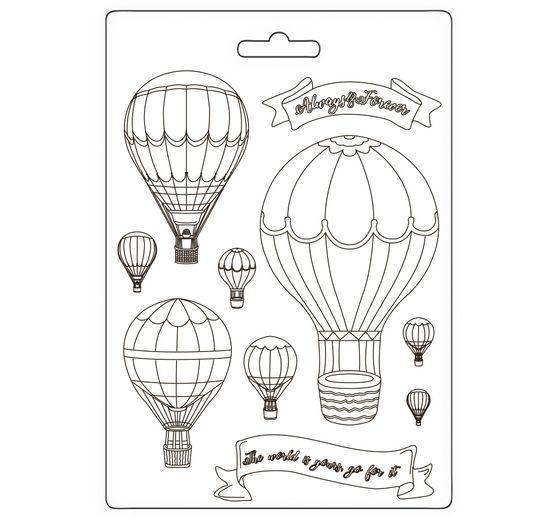 Soft modelling mould A5 "Timeless - Balloons"