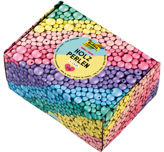 Wooden beads Jumbo Pack "Pastel"