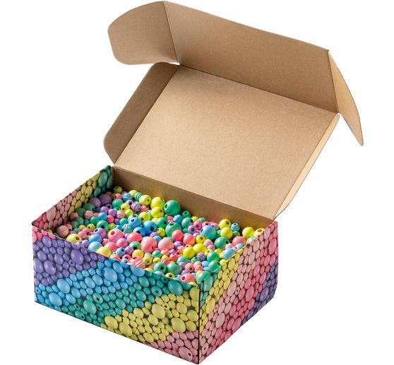 Wooden beads Jumbo Pack "Pastel"