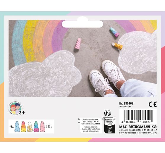 Road chalk "Unicorn"