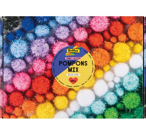 Pompoms Mix Jumbo Pack "Glitter"